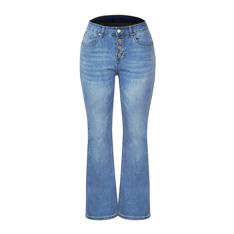 Women's Stretch Flared Denim Trousers Are Super Women's Jeans