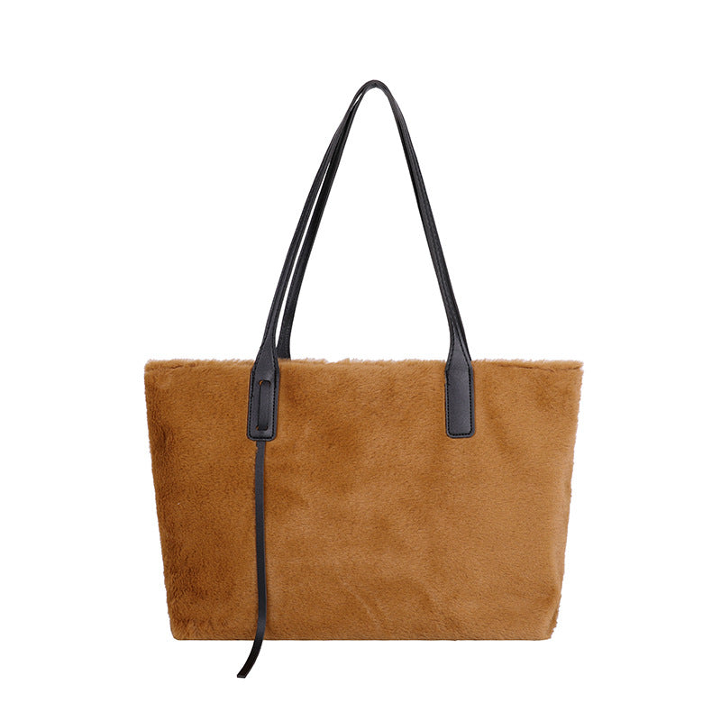 Fashion Plush Large Capacity Totes Winter Tote Bags
