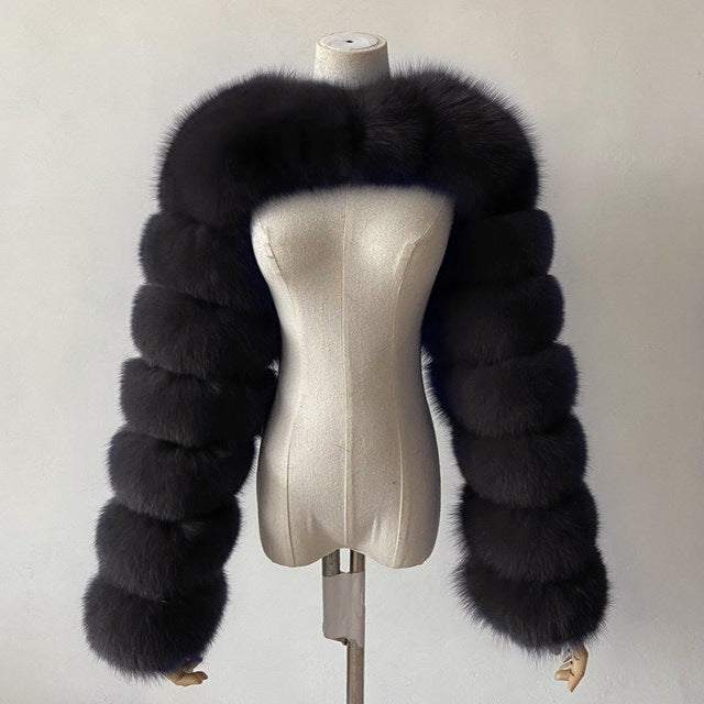 Women's Fur Fox Fashion Faux Shawl Coats