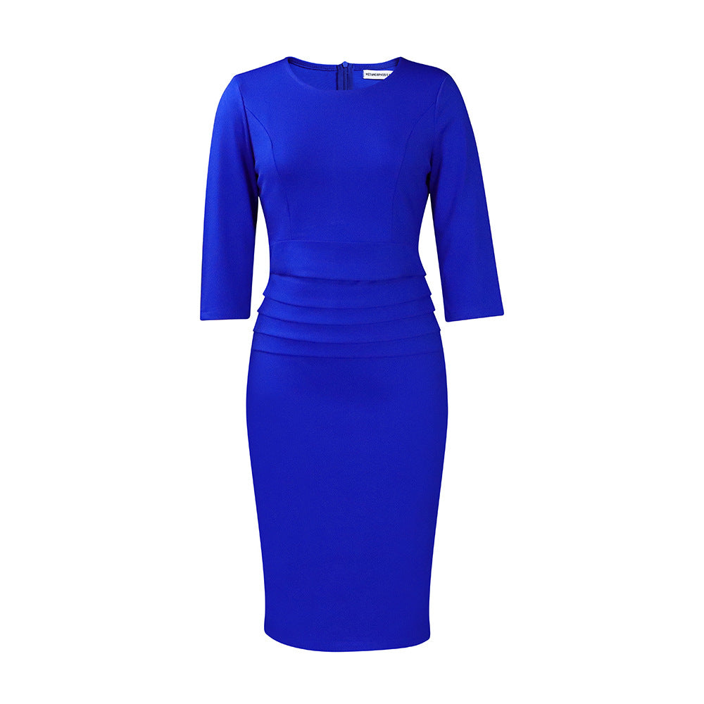 Women's African Summer Sleeve Round Neck Elegant Ol Dress