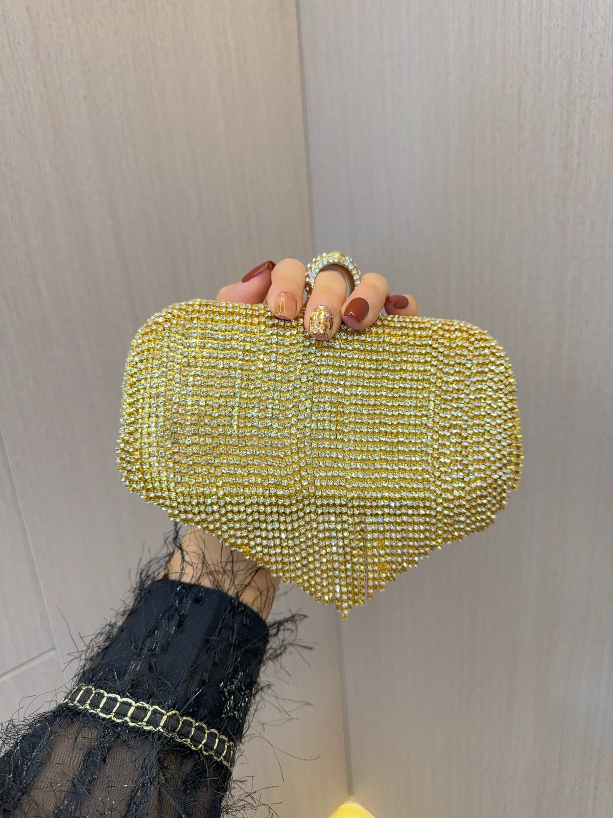 Tassel Rhinestone Dress Banquet Clutch Diamond Evening Bags