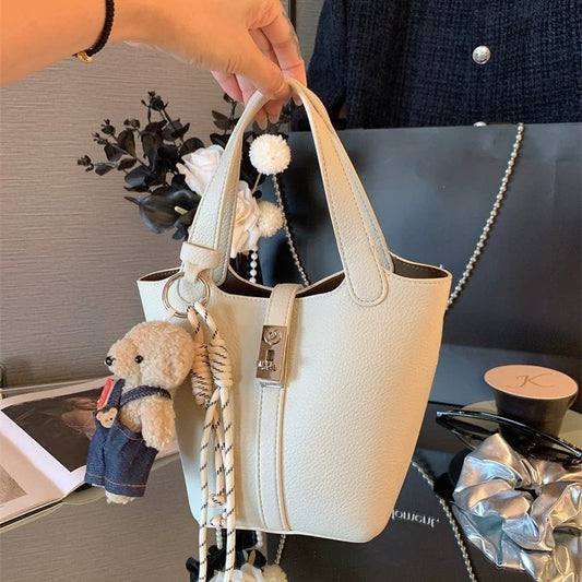 Women's Lychee Pattern Portable Vegetable Basket Summer Bags