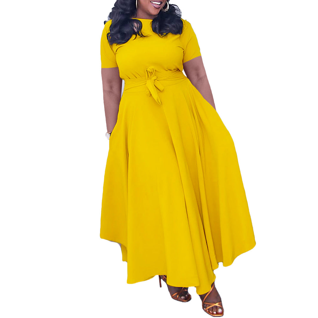 Women's Summer Fashion Temperament Bandage African Dress Dresses