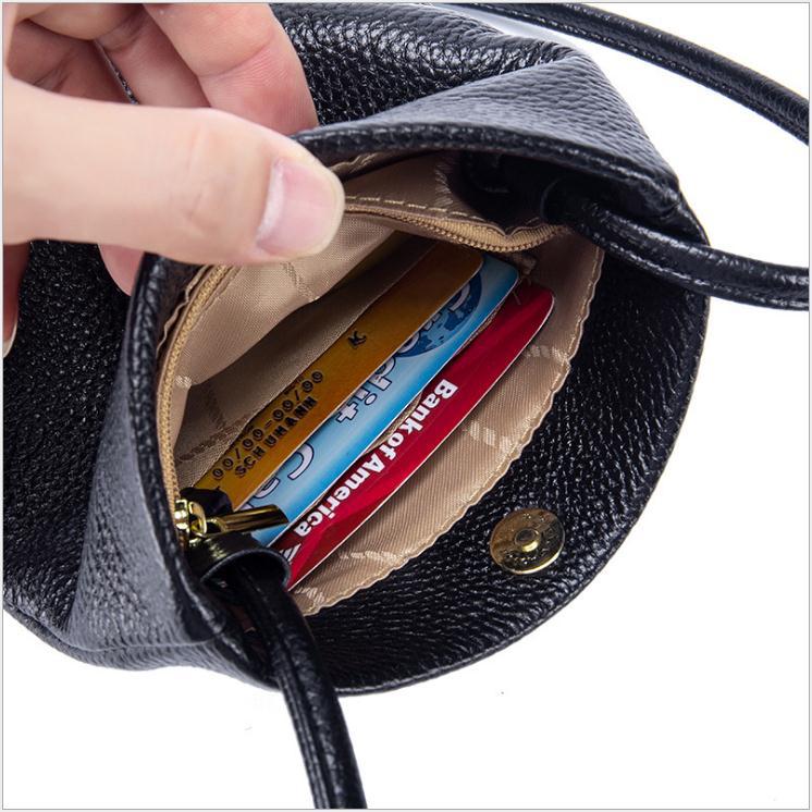 Women's Leather Mobile Mini Fashion Simple Cowhide Phone Bags