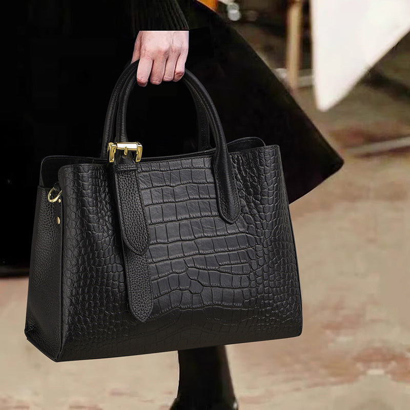 Women's Genuine Leather Large Capacity Classy Mom Handbags