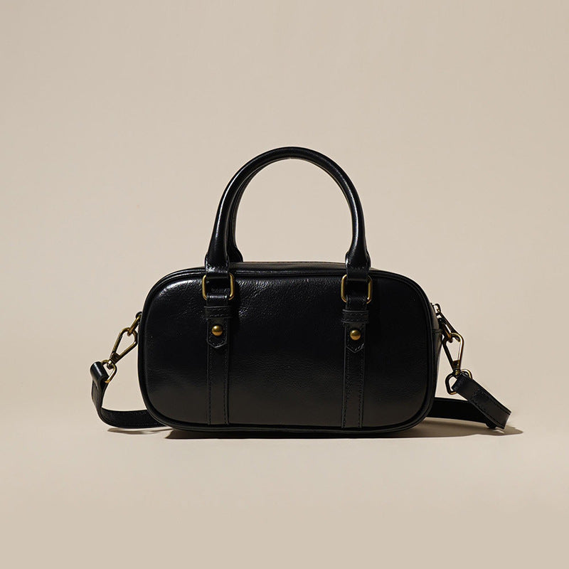 First Layer Cowhide Minority Bowling Vintage Handbags