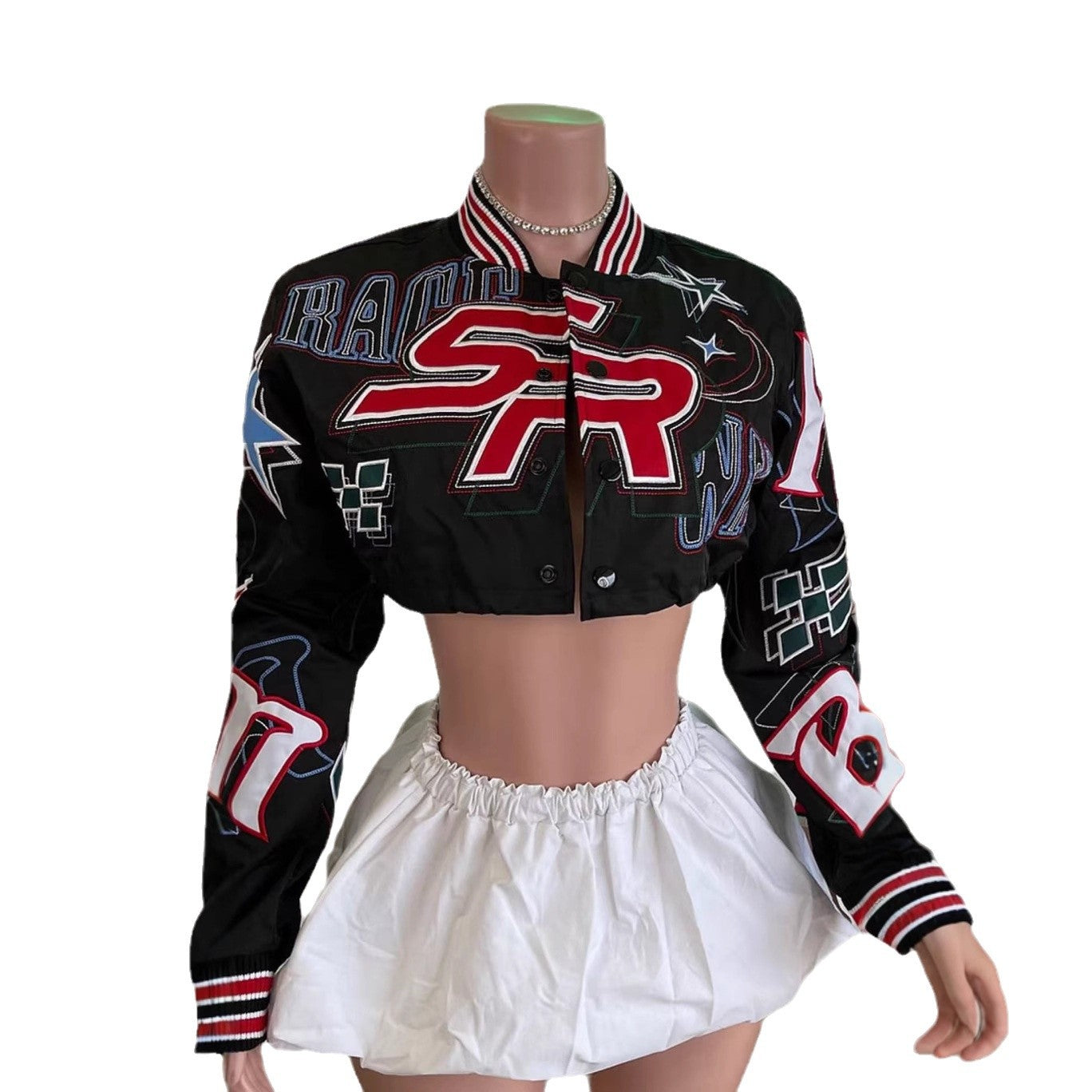 Fashion American Embroidered Threaded Long Sleeve Uniform