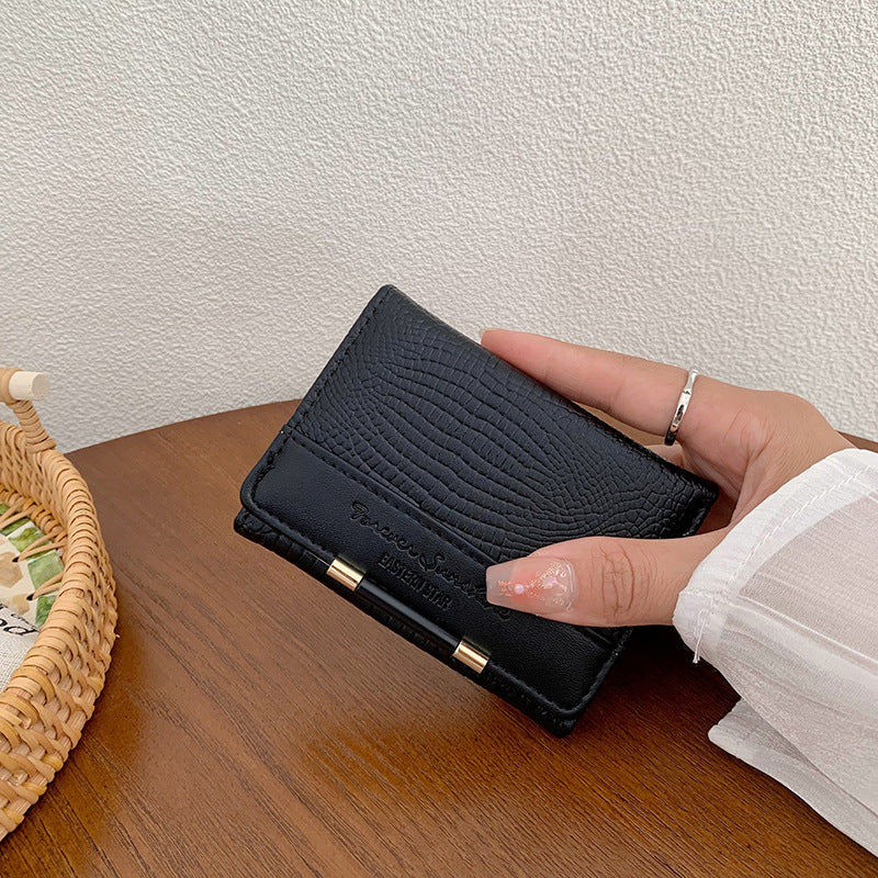 Women's Korean Style Short Leather Fashion Storage Ladies Wallets