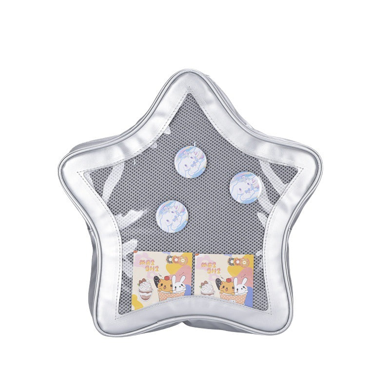 Women's Style Cartoon Trendy Design Five-pointed Star Middle School Students' Schoolbags