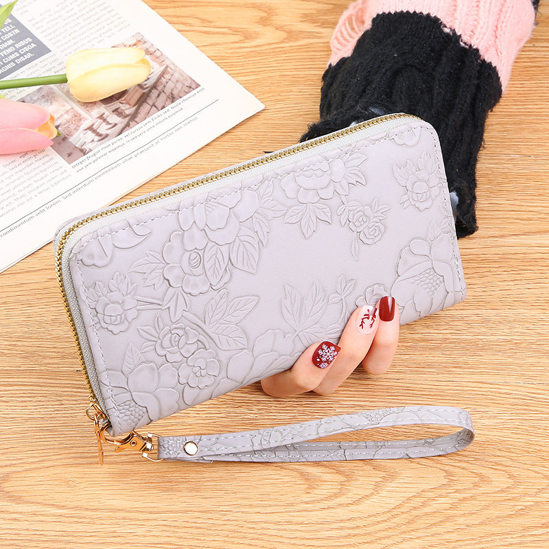 Women's Long Korean Fashion Hand-held Zipper Ladies Wallets