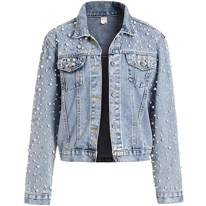 Women's Classic Denim Diamond Fashion Slim Jackets