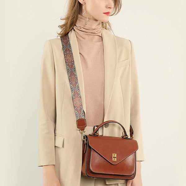 Women's Genuine Leather Vegetable Tanning High-grade Simple Fashion Elegant Crossbody Bags