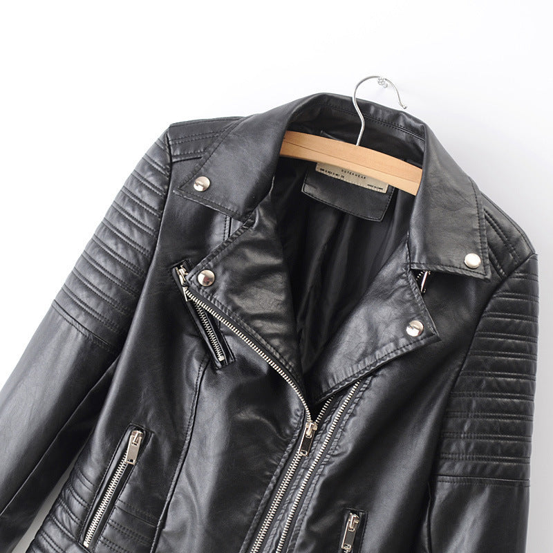 Women's Cool Long-term Spring Lapel Leather Jackets