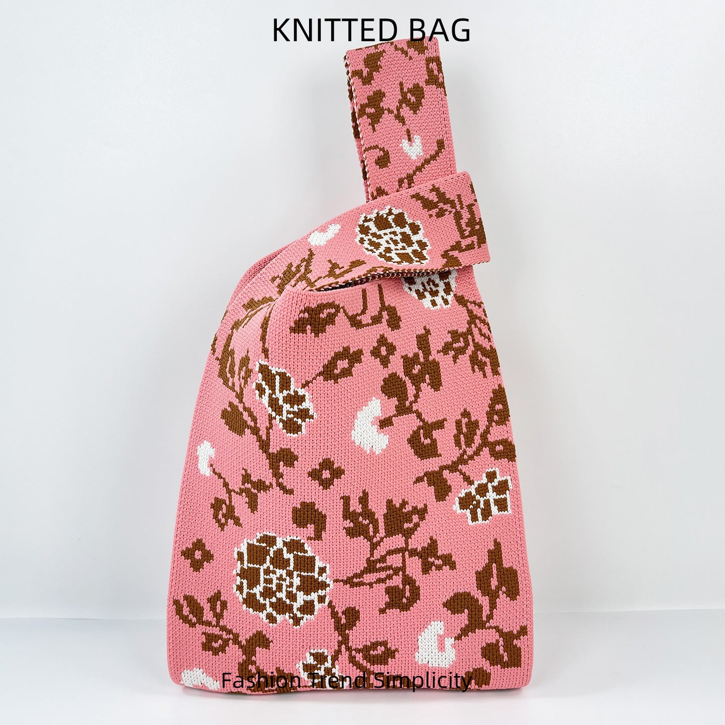 Women's Niche Design Hydrangea Flower Knitted Versatile Handbags