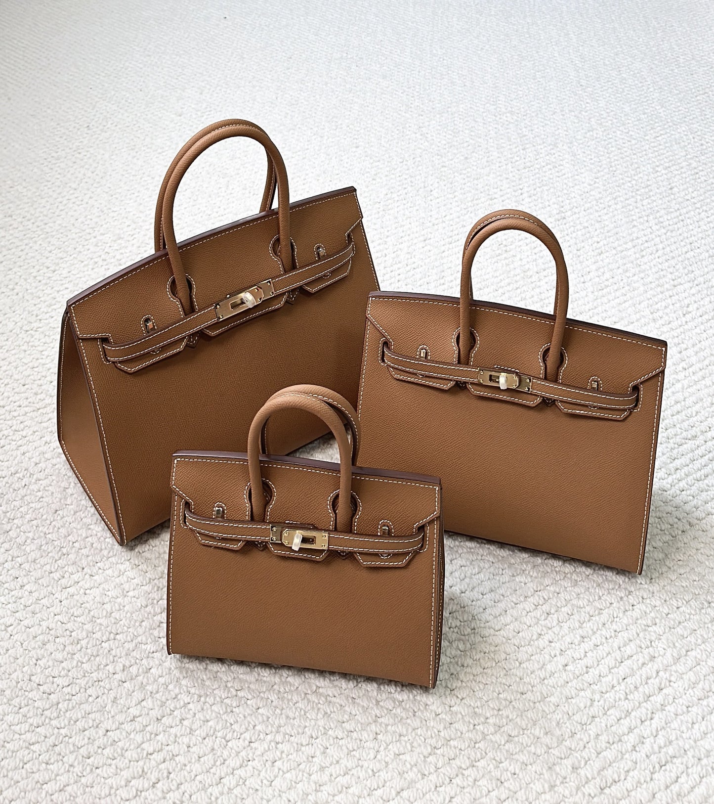 Women's High-grade Genuine Leather Outside Seam Palm Handbags