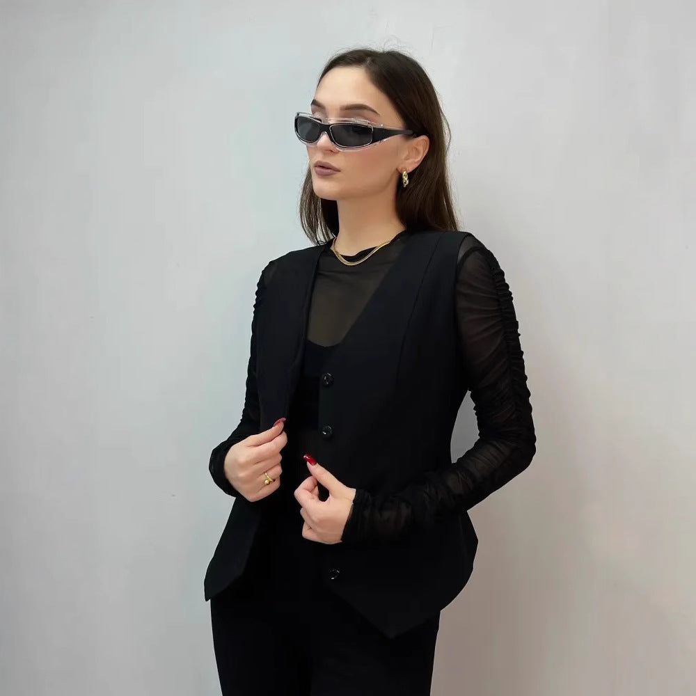 Women's Summer Sleeveless Waistcoat Outer Wear For Women's Vest