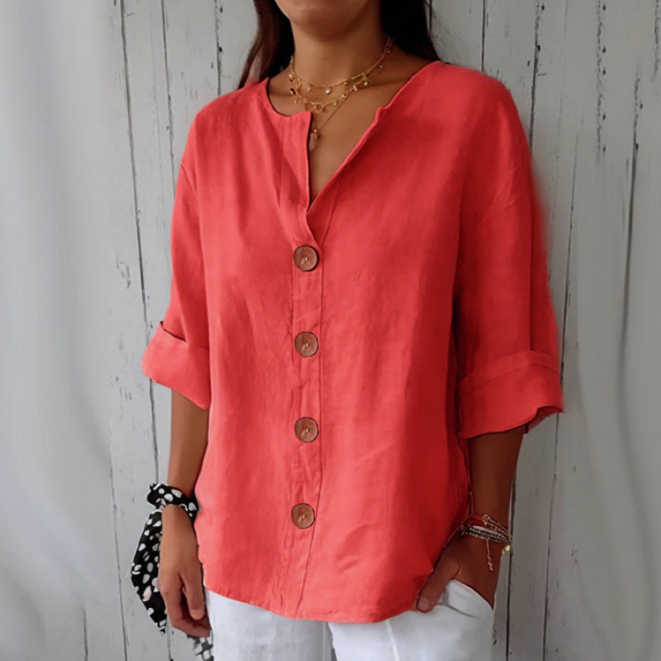 Creative Cool Women's Summer Flyaway Buttons Tops