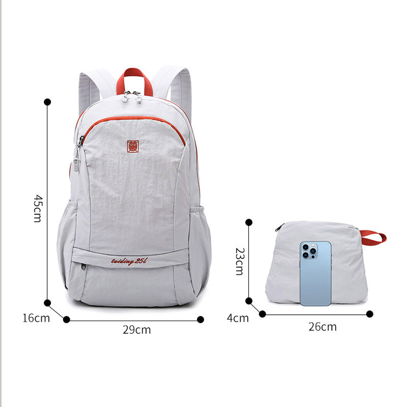 Fashion Trend Foldable Waterproof Couple Model Middle School Students' Schoolbags