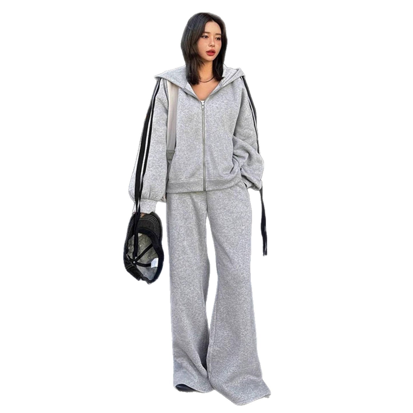 Women's Leisure Preppy Sweatshirt Set Autumn Match Suits