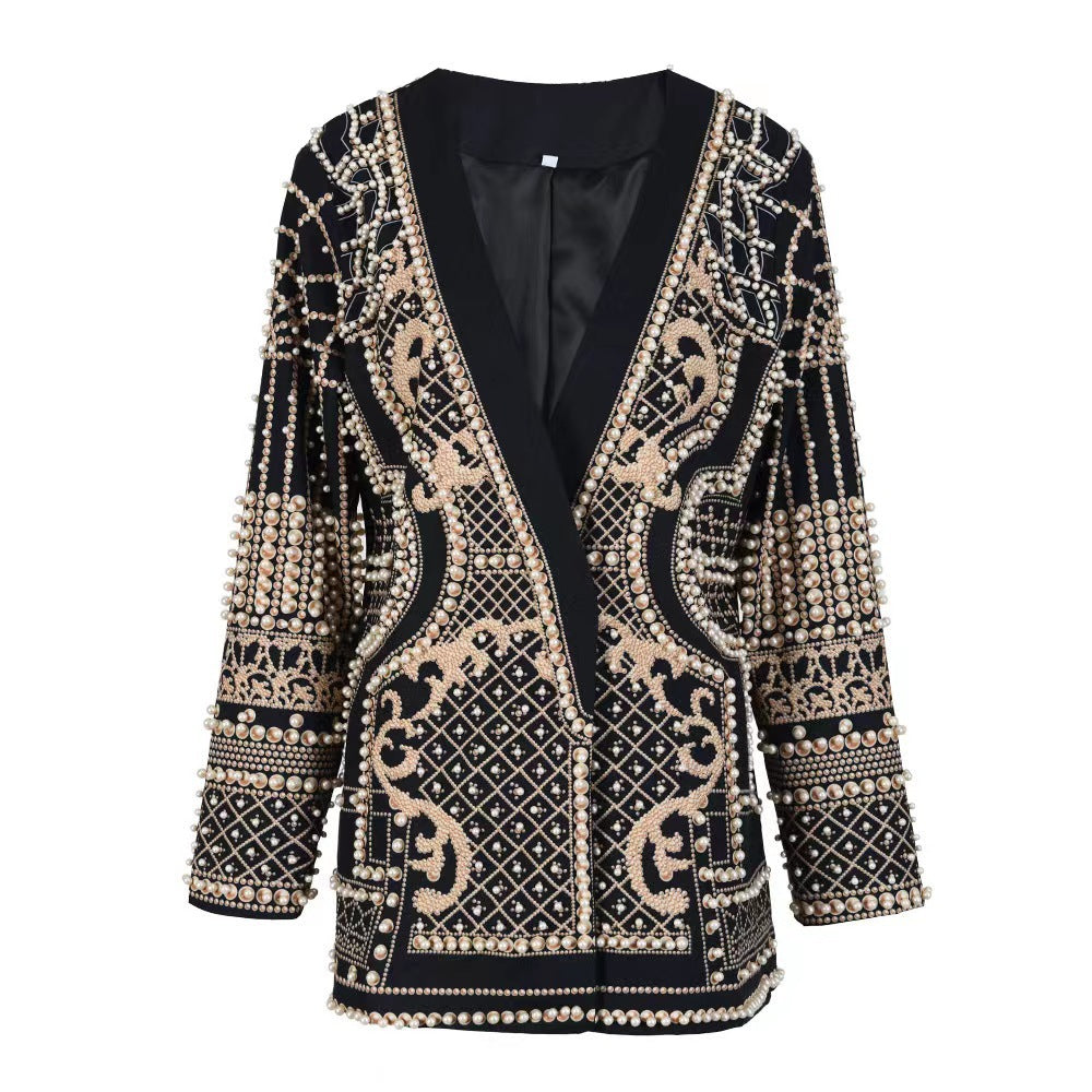 Women's Custom Long-sleeved Thickened Bubble Beads Printed Tops