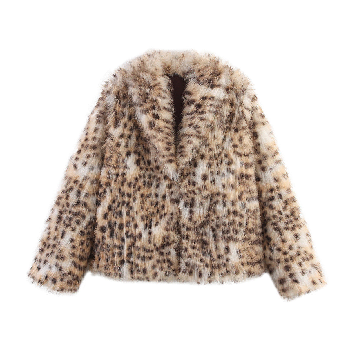 Women's Double Breasted Long Sleeve Leopard Print Jackets