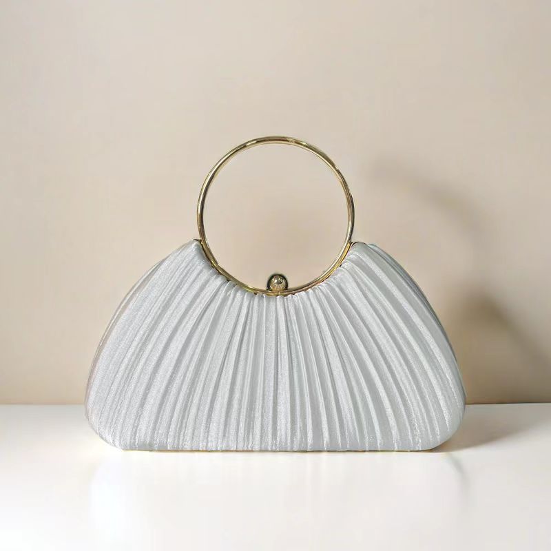 Women's Pleated Dinner Temperament Banquet Clutch Dress Evening Bags