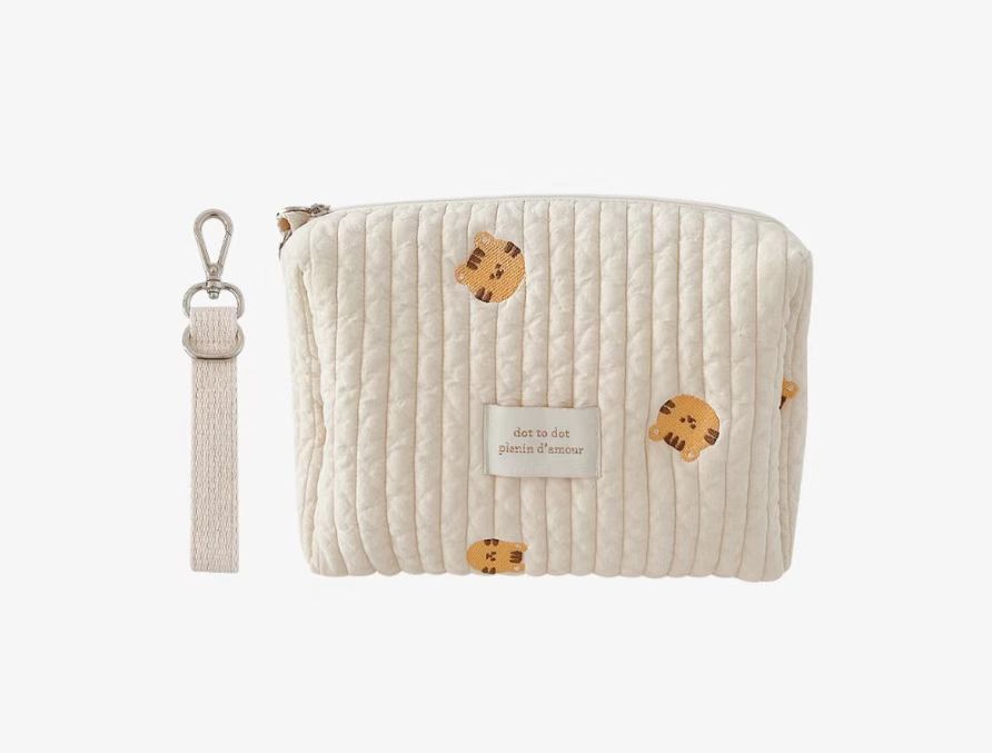 Embroidery Cotton Mummy Stroller Storage Pannier Bags