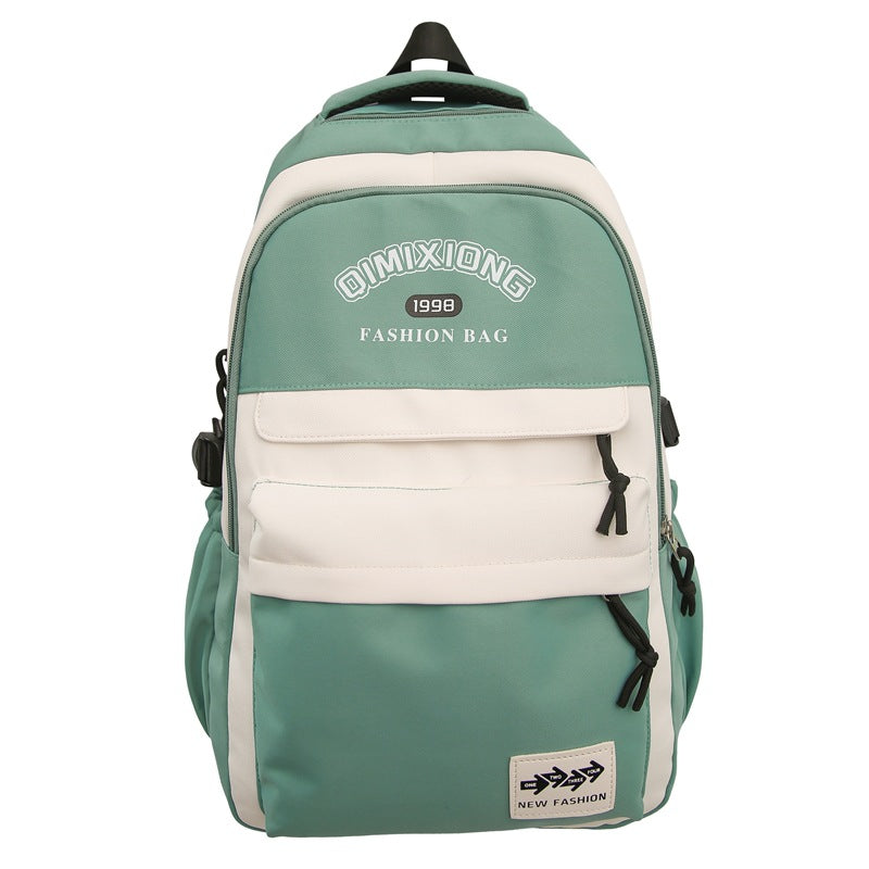 Capacity Boys Contrast Color Female Junior Middle School Students' Schoolbags