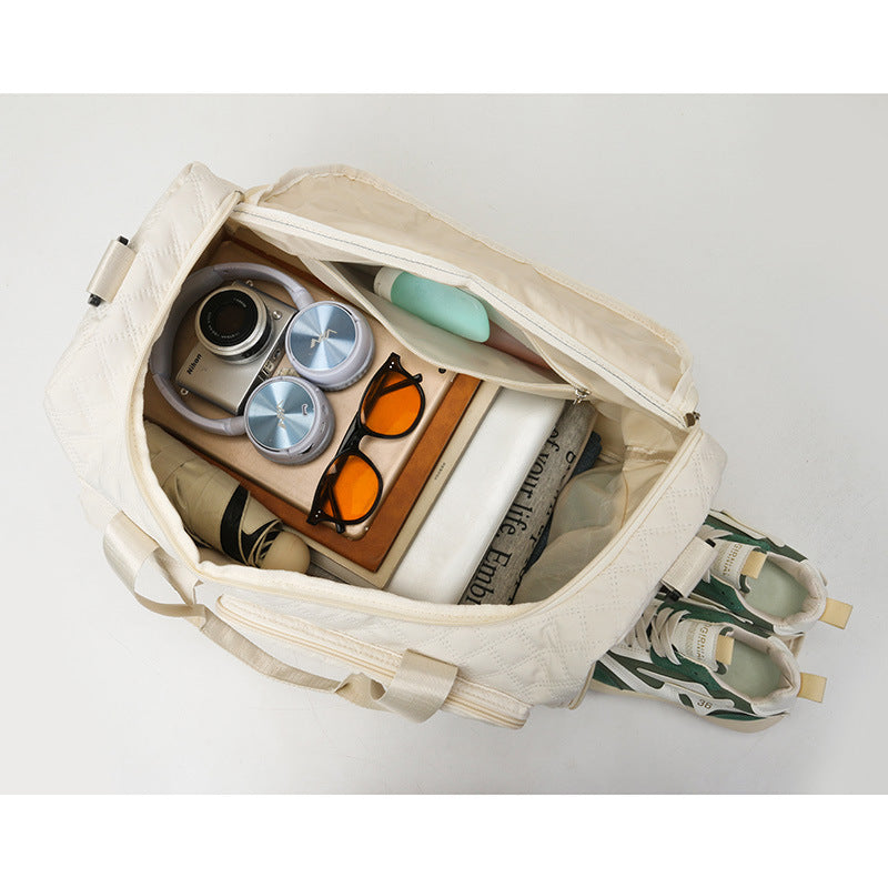 Rhombus Portable Large Capacity Short Trip Travel Bags