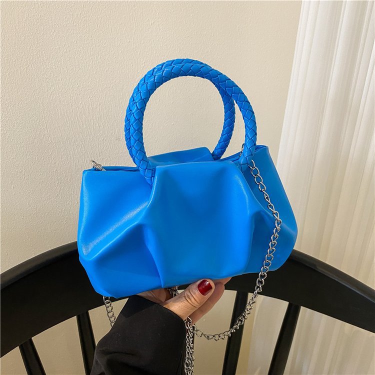 Women's Woven Portable Cloud Trendy Niche Solid Color Bags