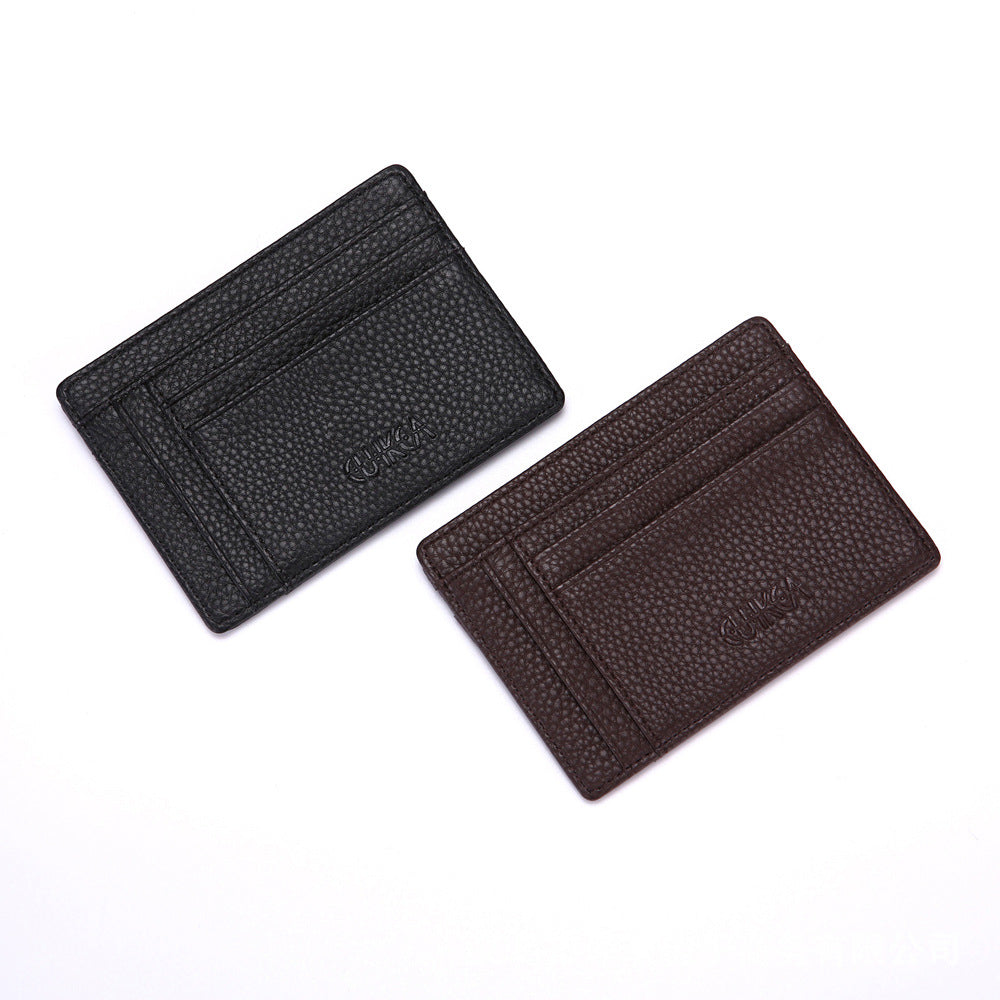 Women's & Men's & Litchi Leather Large Capacity License Card Holder