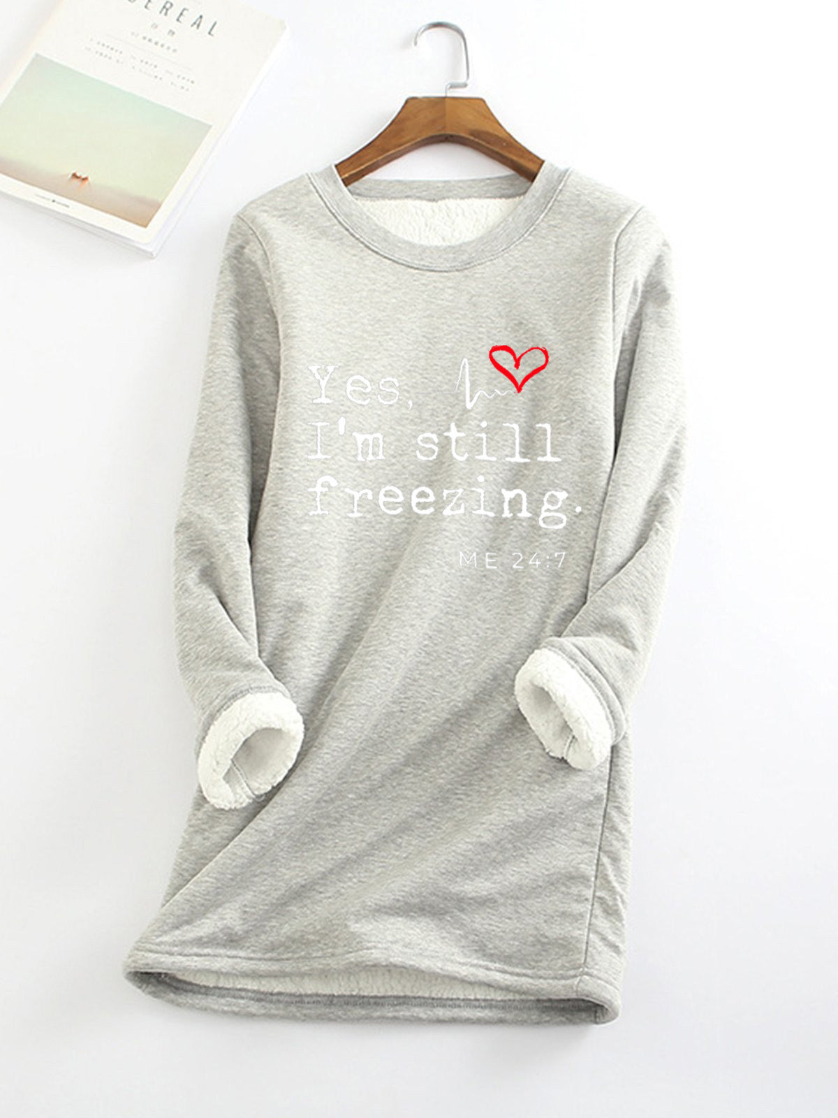 Glamorous Fleece-lined Thermal Base Printing Series Women's Sweater, Sweater