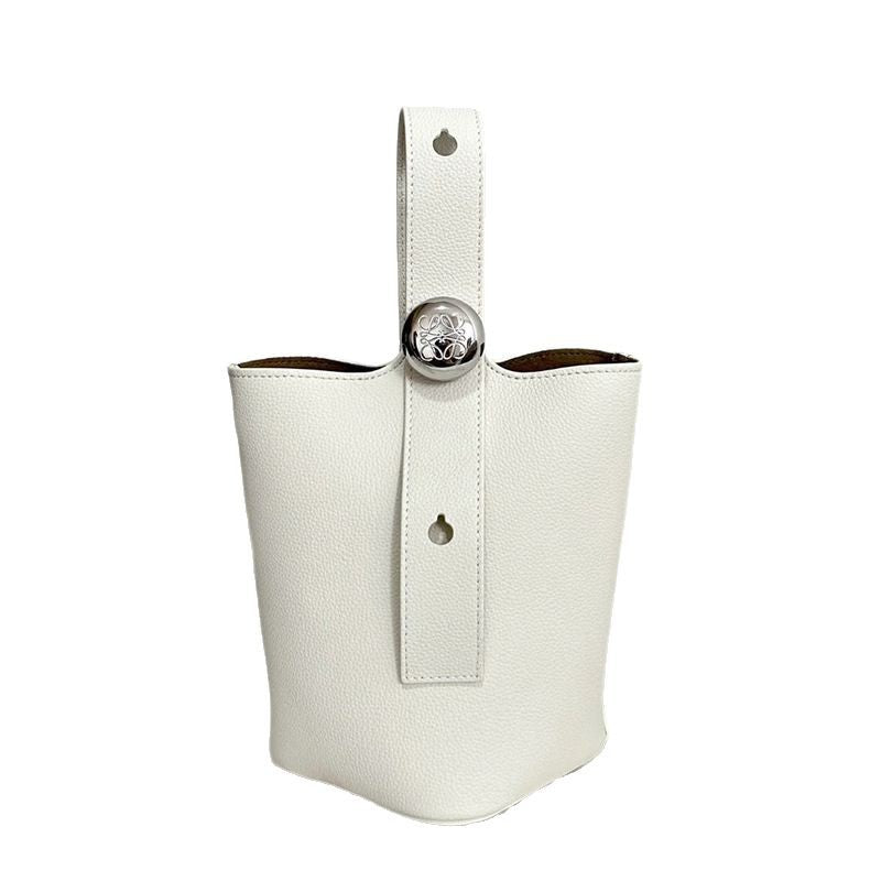 Attractive Elegant Trendy Women's Cowhide Portable Bucket Bags