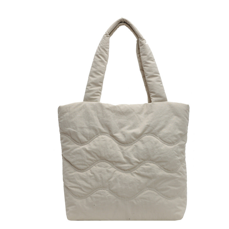 Soft Glutinous Cotton Female Commuter For Class Tote Bags