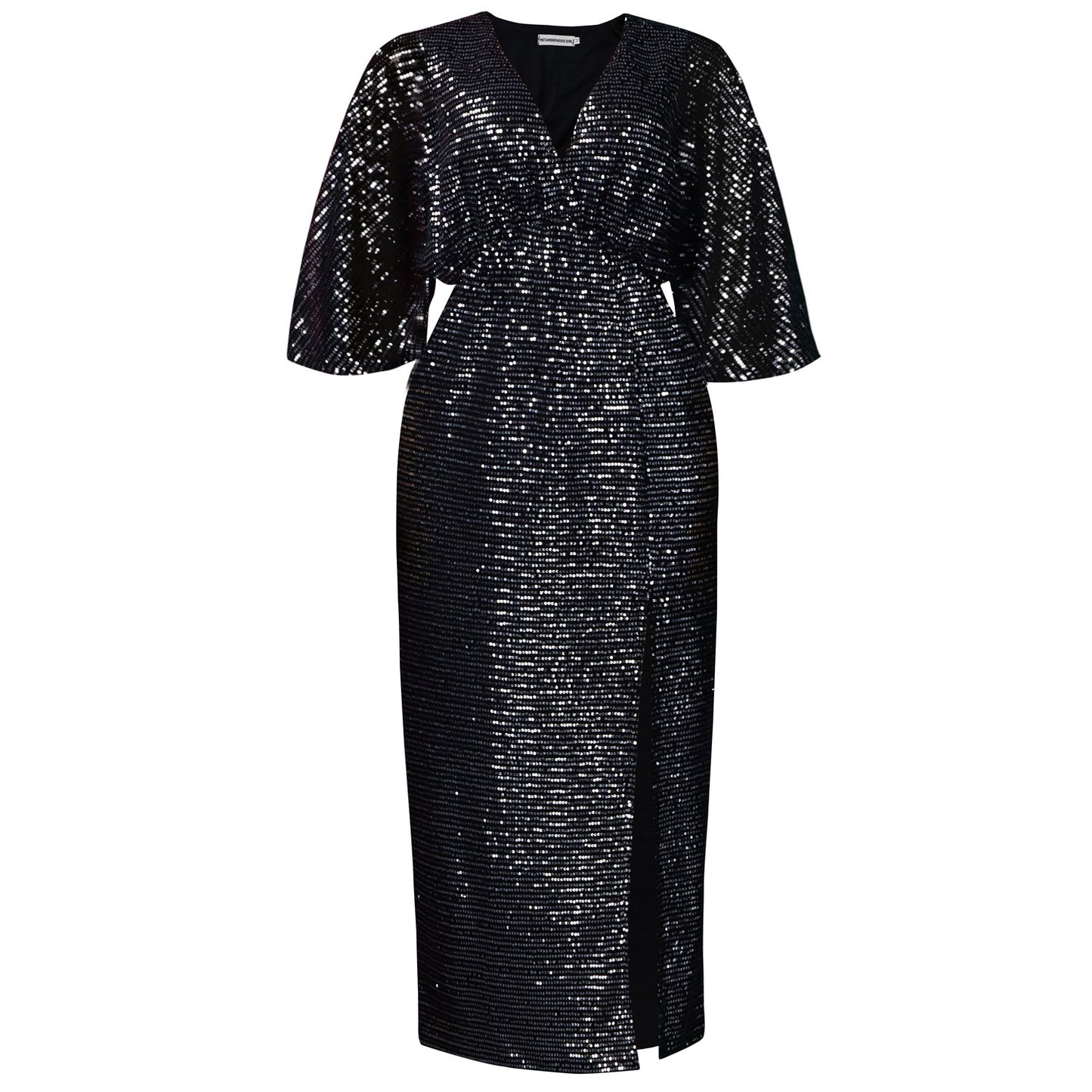 Women's Large Autumn Loose Fashionable Sequins Split Dresses