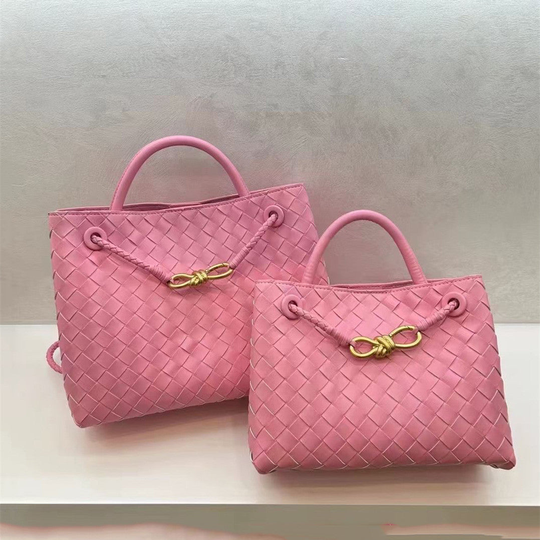 Women's Metal Cord Fastener Woven Underarm Crossbody Bags