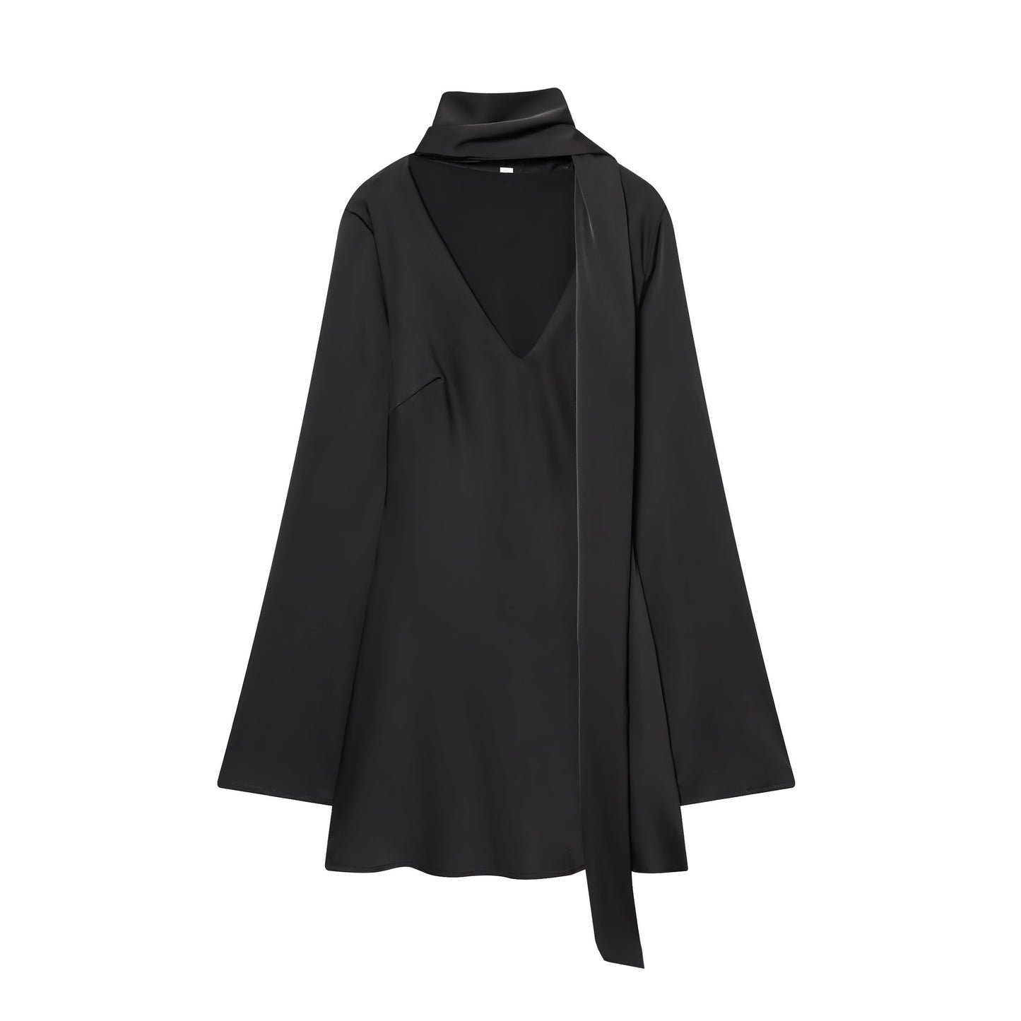 Women's Fashionable Silk Satin Scarf Commuter Elegant Dresses
