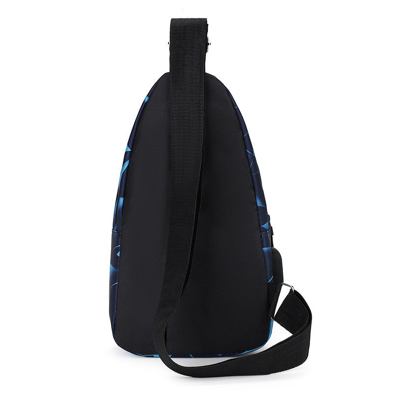 Street Personality Printed Design Korean Fashion Simple Men's Chest Bags