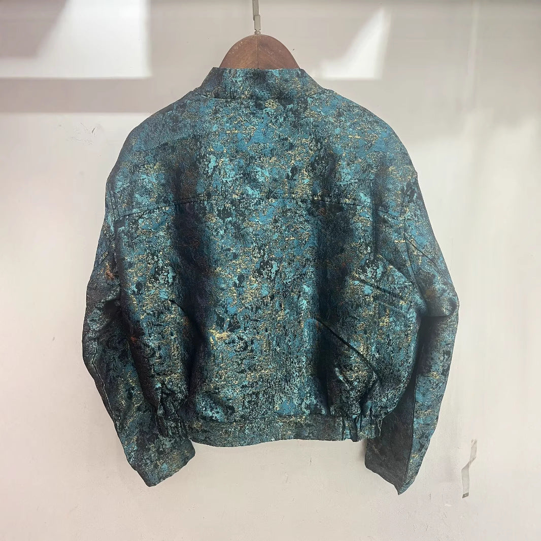 Autumn American Metal Thread Texture Long-sleeved Female Cardigans