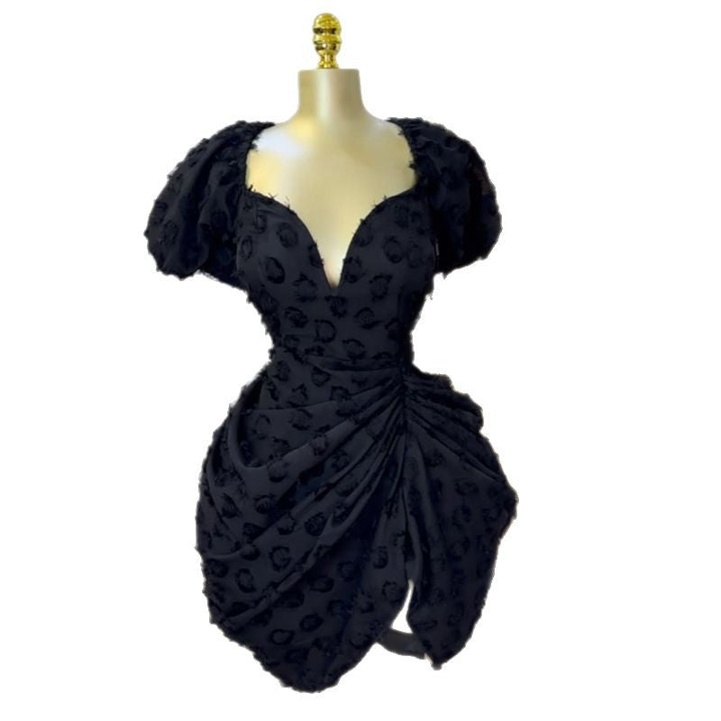 Women's Sexy Puff Sleeve High Waist Slimming Dresses