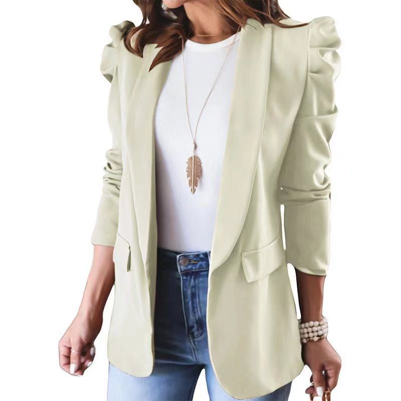 Women's Solid Color Long Sleeve Lapel Blazers