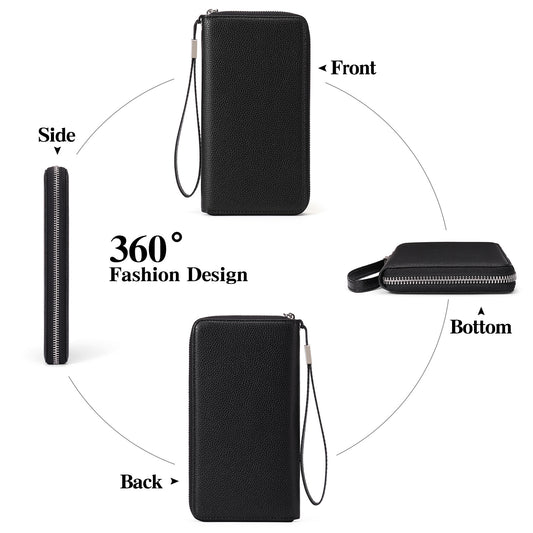 Women's Swiping Large Capacity Long Multi Slots Ladies Wallets