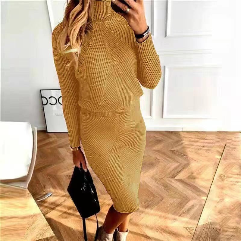Women's Turtleneck Knitting Pure Color Thickened Lapel Sweaters