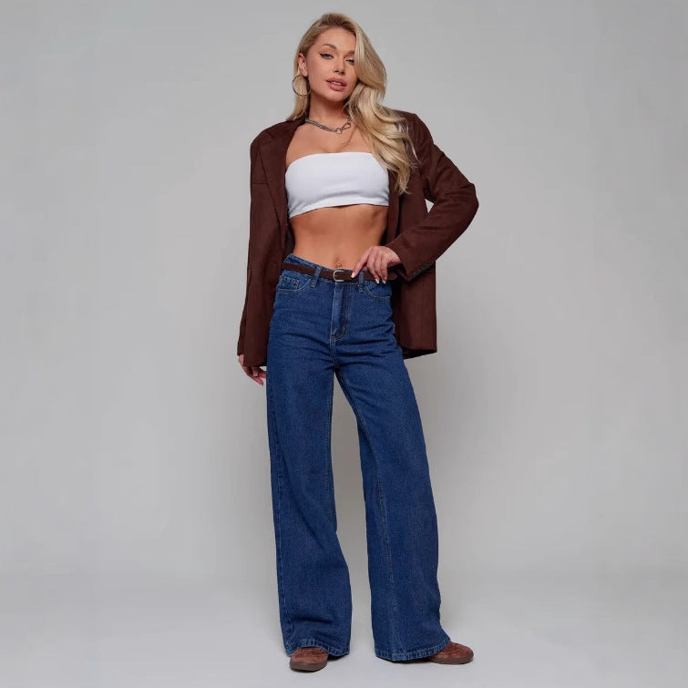 Women's Glamorous Unique Russian Wide Leg Jeans