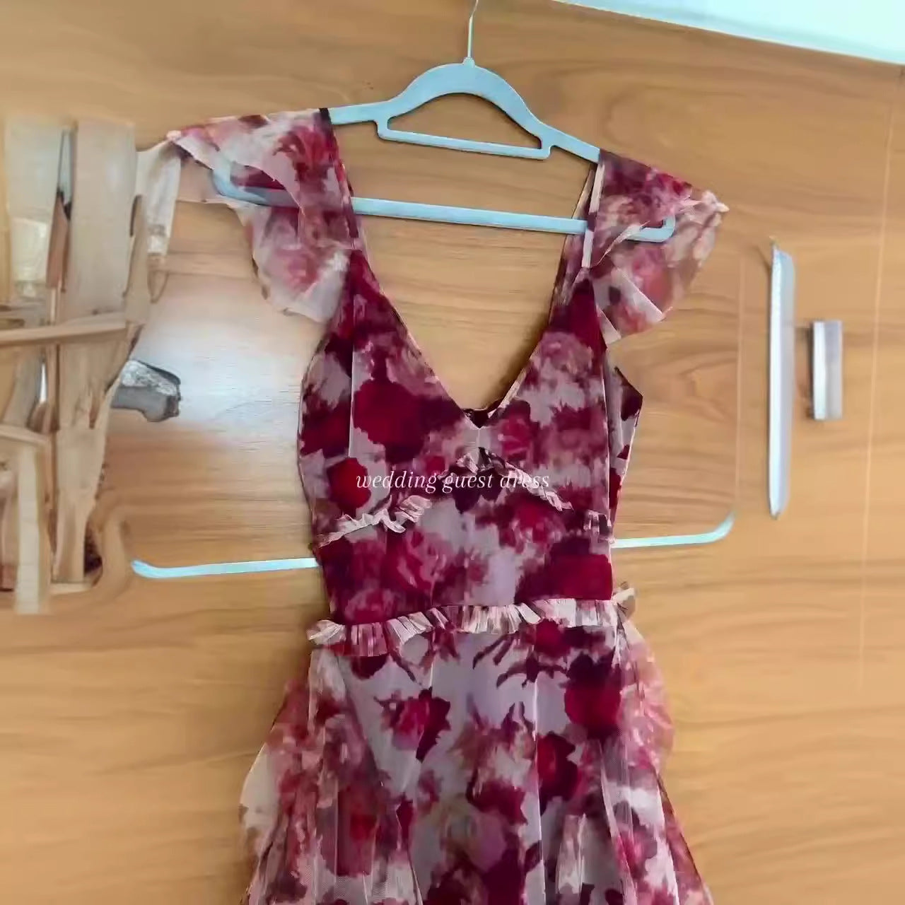 Women's Summer Fashion Printed Flying Sleeves High Dresses
