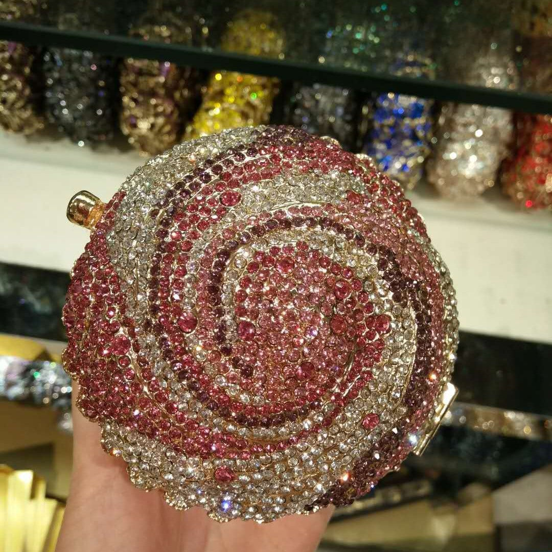 Women's Diamond Hollow Metal Banquet Dress Evening Bags