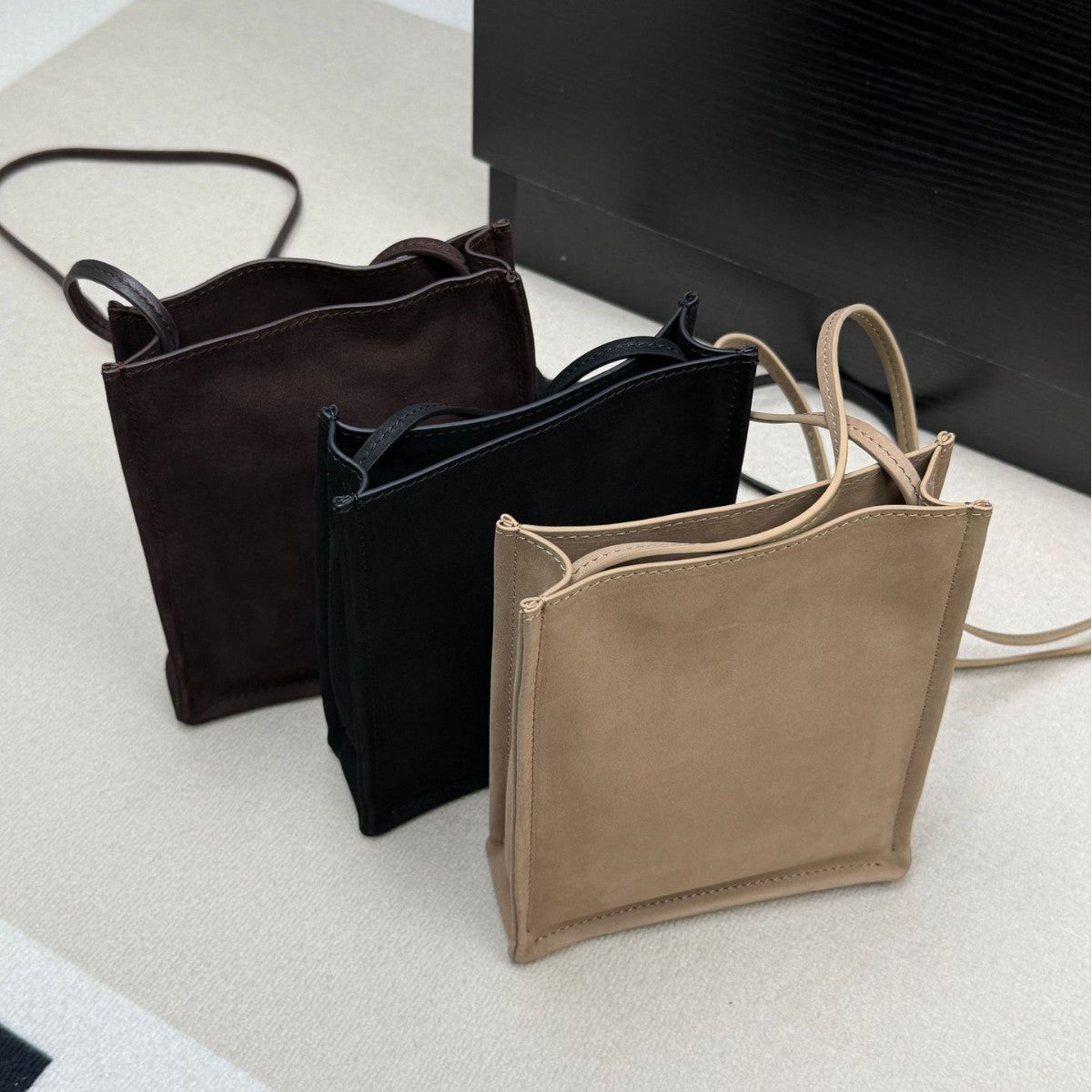New Suede Genuine Leather Mobile Commute Crossbody Bags