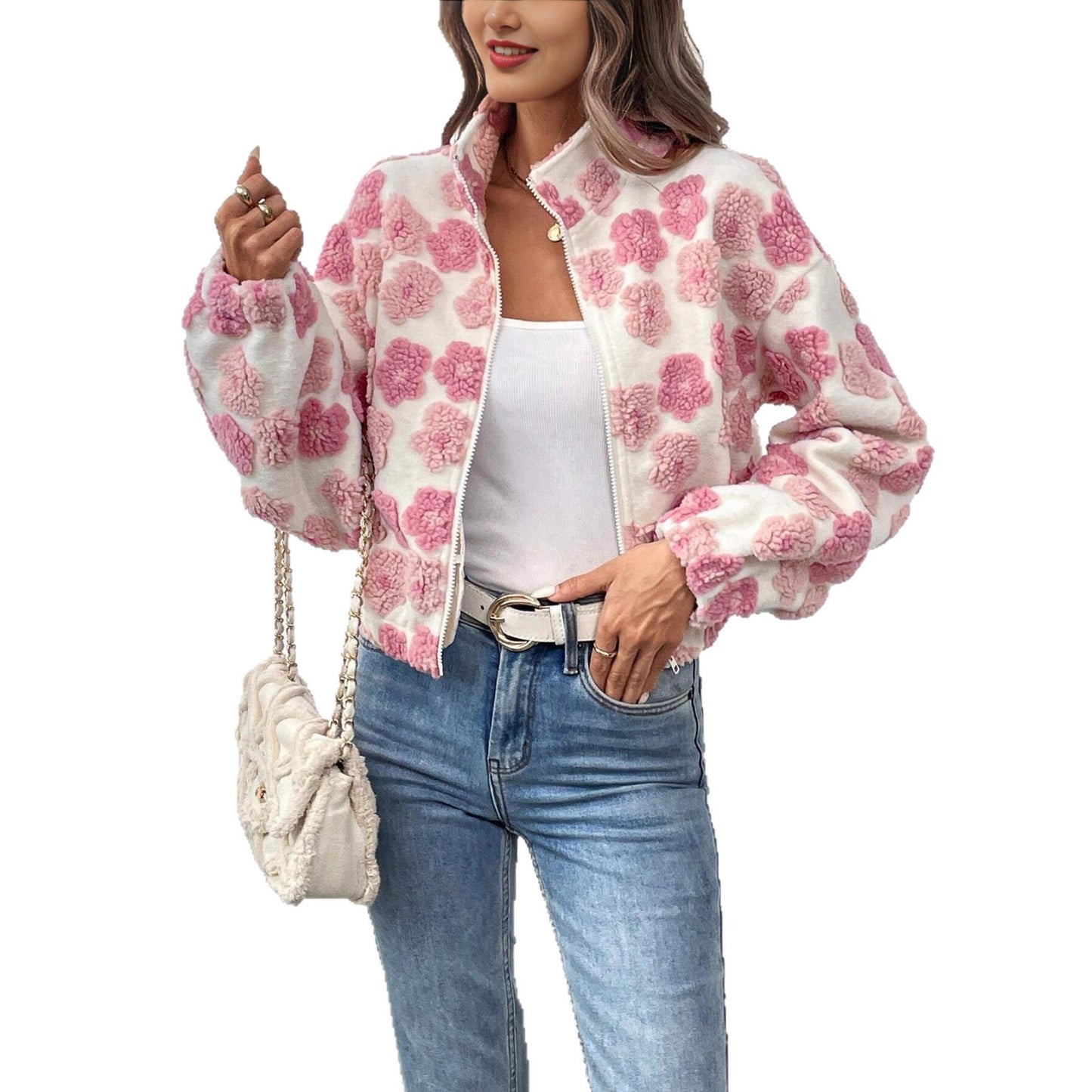 Women's Suede Zipper Temperament Commute Casual Versatile Jackets