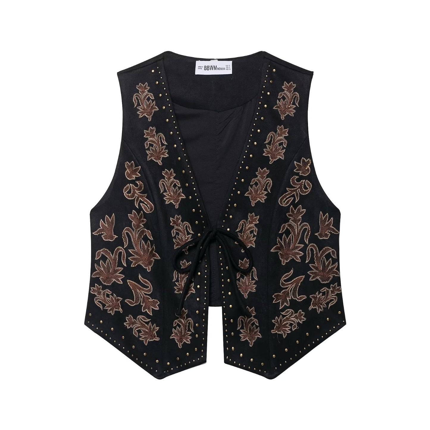Women's Autumn Embroidered Waistcoat Ethnic Style Beaded Vests