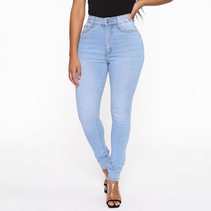 Women's Autumn Fashion Wear High Waist Stretch Women's Jeans